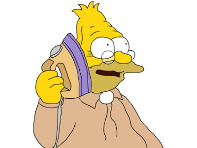 Grandpa Simpson gets to grips with new technology Grandpa Simpson gets to grips with new technology